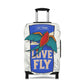 Travel in style with our fun "sparrow love" luggage cover.