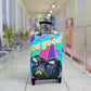 Travel in style with our fun "pug: You good?/bye" luggage cover.