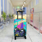 Travel in style with our fun "pug: You good?/bye" luggage cover.