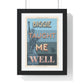 Biggie taught me well:"I'd rather die on my feet, than die on my knees" Stylish poster artwork for any room.  Premium Framed Vertical Poster