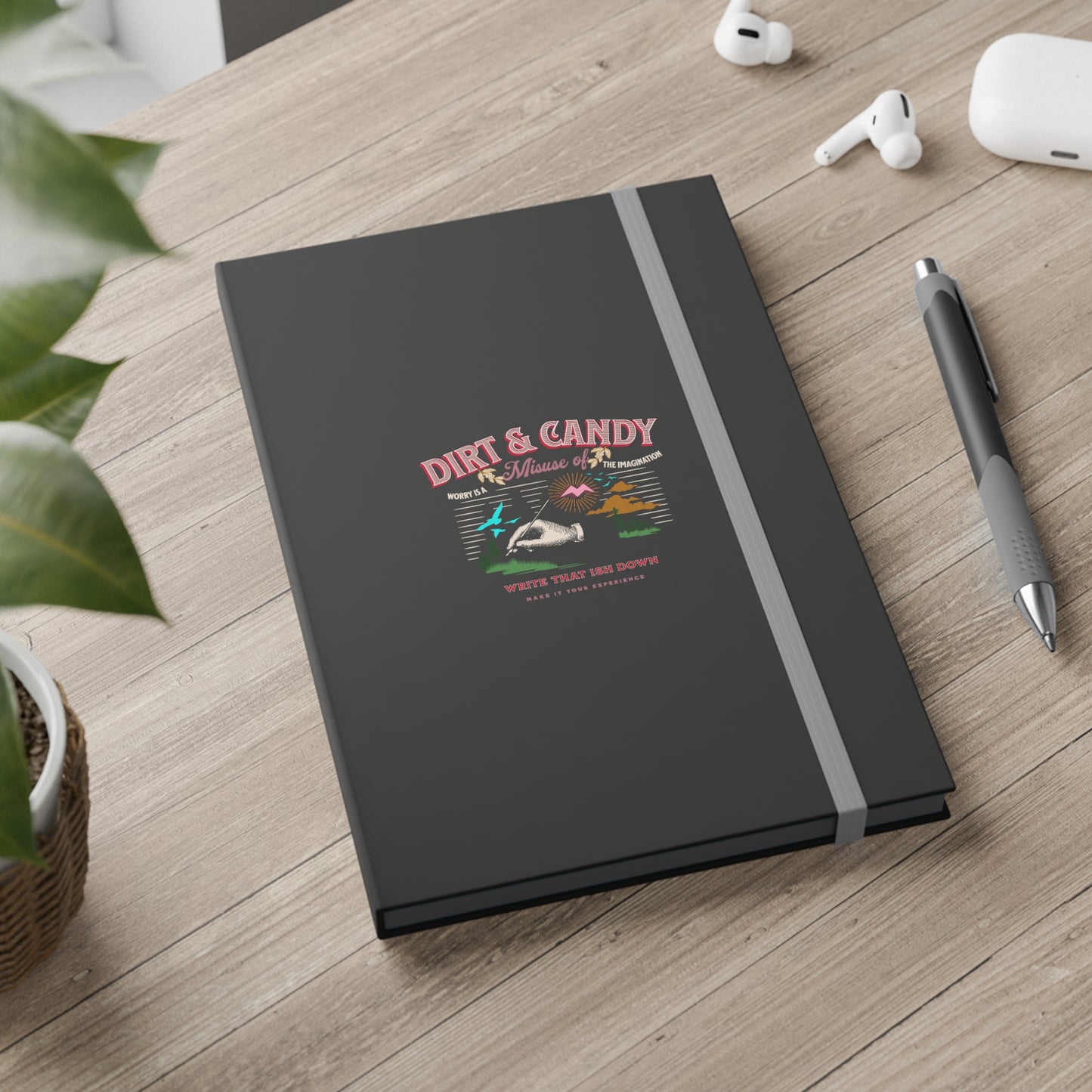 Worry is a Misuse of the Imagination. Color Contrast Notebook - Ruled