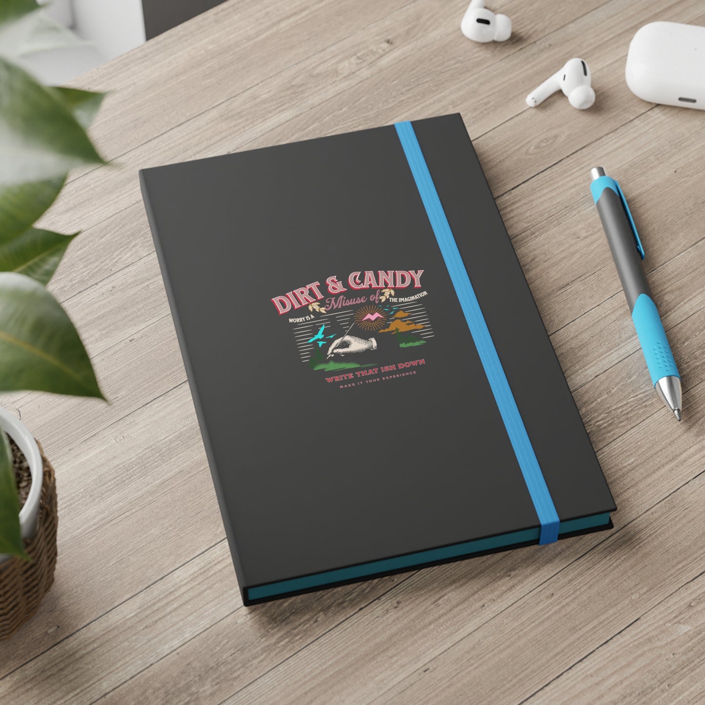Worry is a Misuse of the Imagination. Color Contrast Notebook - Ruled
