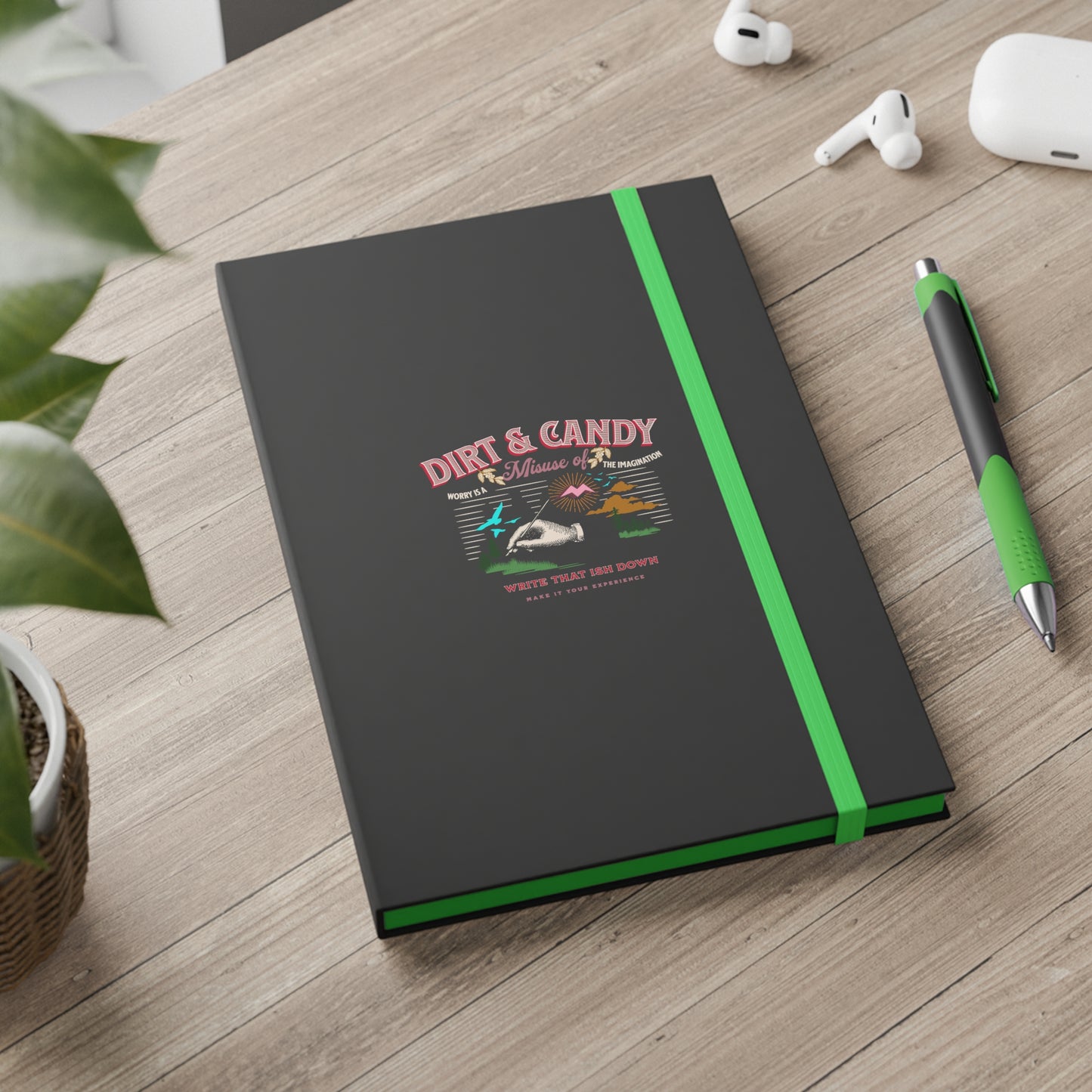 Worry is a Misuse of the Imagination. Color Contrast Notebook - Ruled